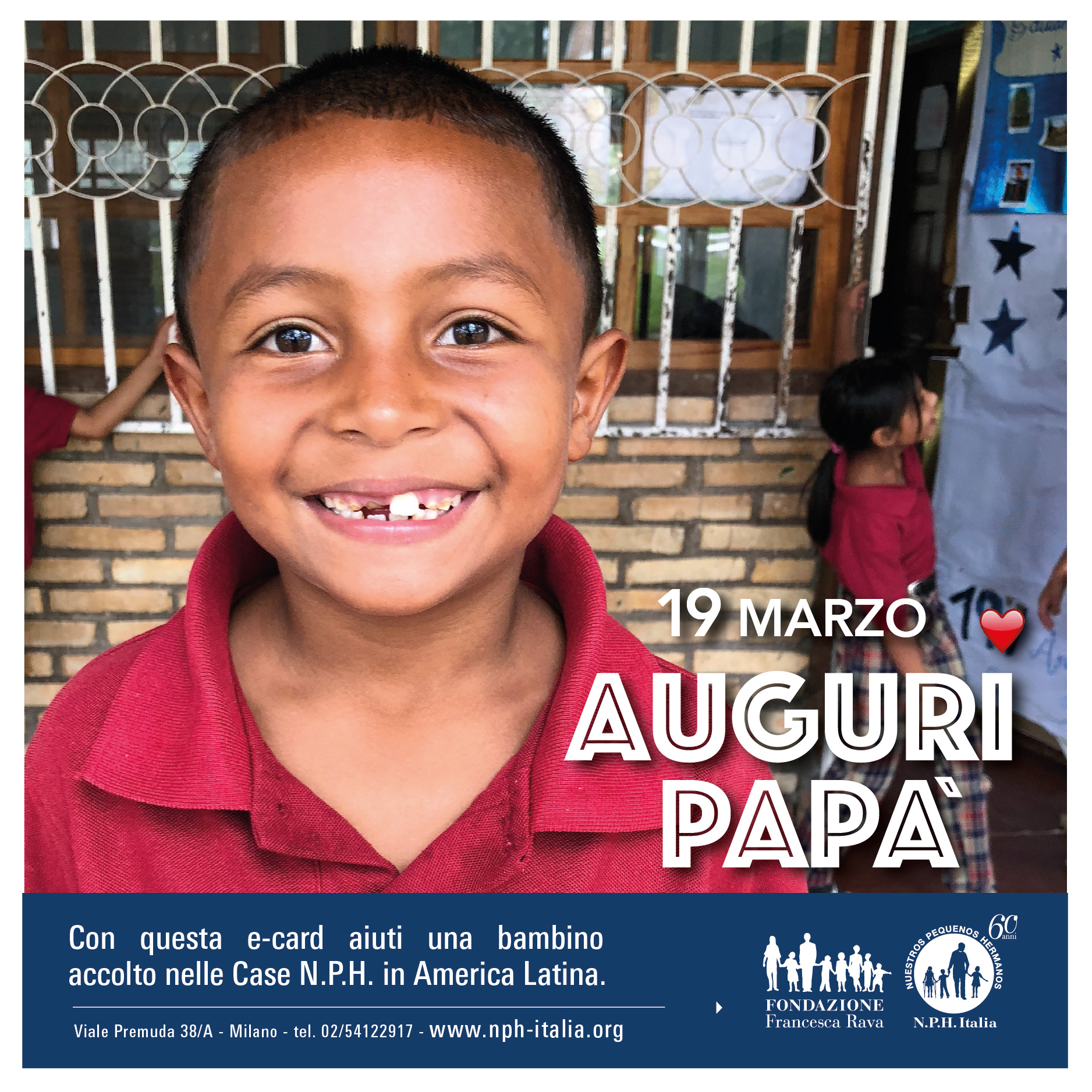 19 marzo, Festa del papà: celebra questa giornata aiutando un bambino accolto nelle Case NPH in America Latina!