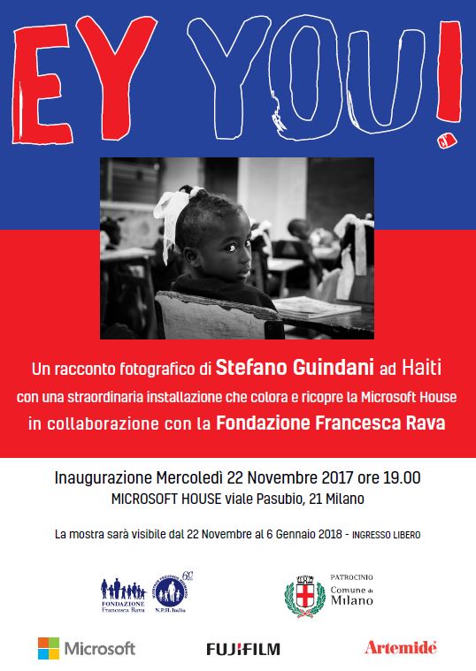 22 Novembre, inaugurazione di EY YOU! mostra fotografica di Stefano Guindani a favore delle Scuole di strada in Haiti 