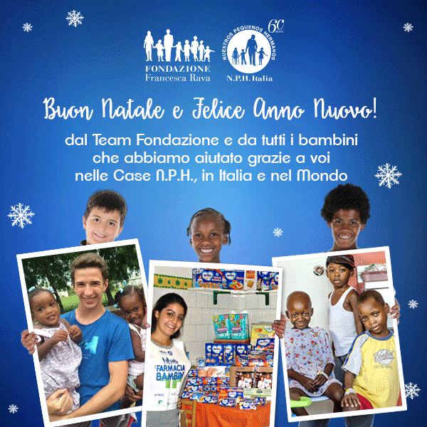 Buon Natale dal team Fondazione e da tutti i bambini aiutati insieme a voi!