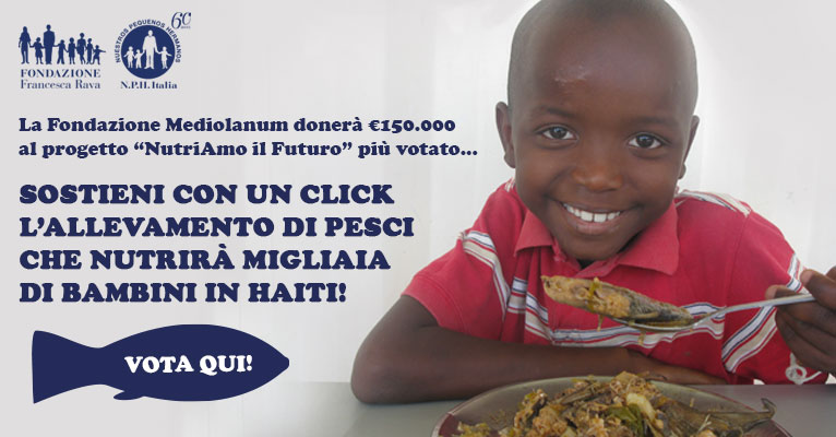 Un importante aiuto, il vostro voto con un semplice click darà da mangiare ai bambini in Haiti.