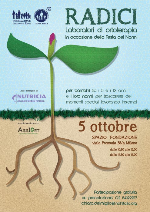 Domenica 5 ottobre, Laboratori di ortoterapia per i bambini accompagnati dai loro nonni in occasione della Festa dei nonni