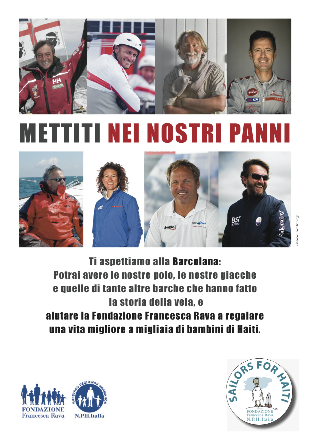 Sailors for Haiti, alla Barcolana oltre 800 capi donati dai campioni della vela e dalle barche più belle per raccogliere fondi per i bambini di Haiti. Andrea Pellizzari sabato sera sul palco di Piazza Unità d'Italia per lanciare un appello