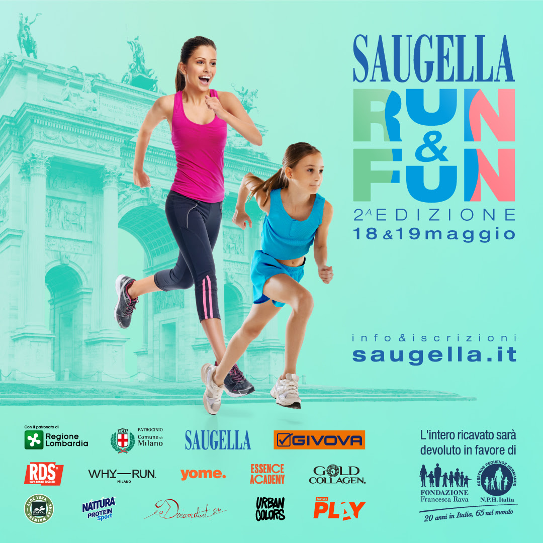 Corri con noi la Saugella RUN&FUN sabato 18 e domenica 19 maggio